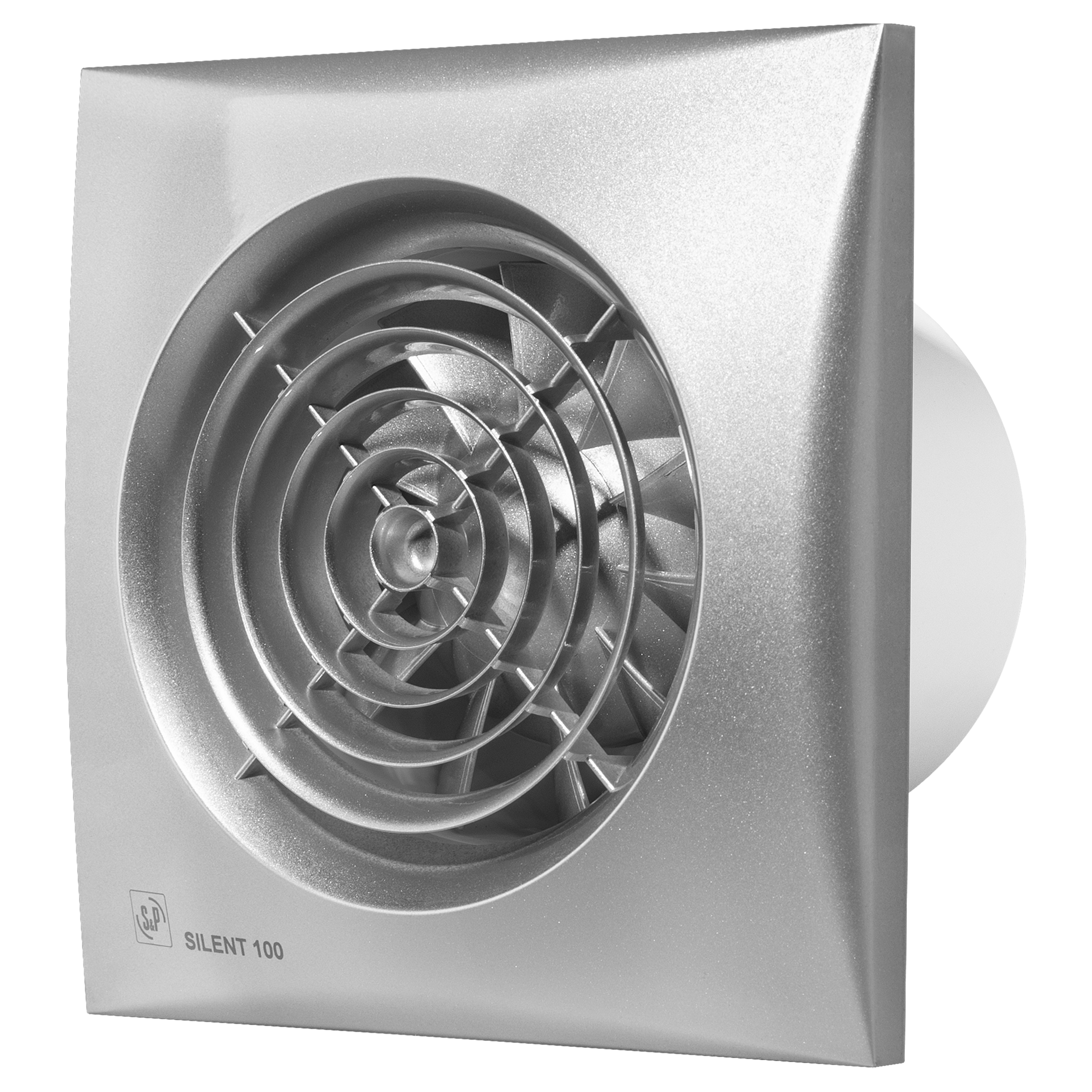 Серый вытяжной вентилятор Soler&Palau Silent-100 CZ Silver (5210415500)