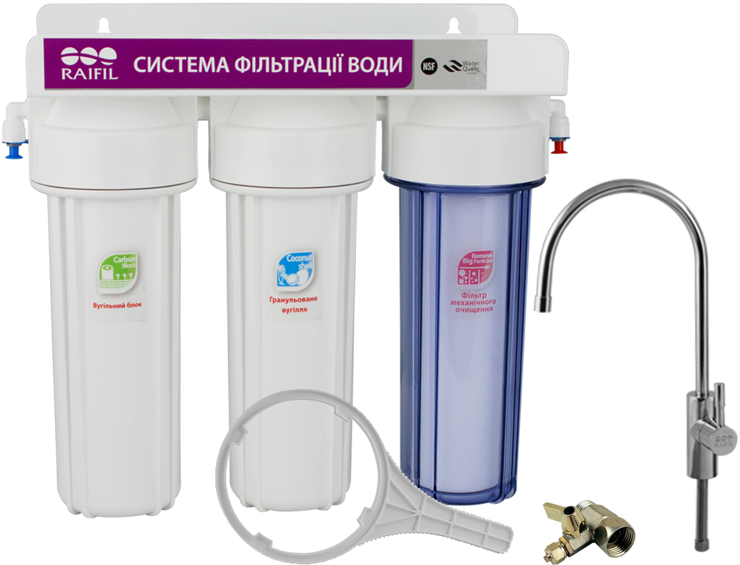 Відгуки фільтр raifil для води Raifil Trio PU905-W3-WF14-PR-EZ в Україні