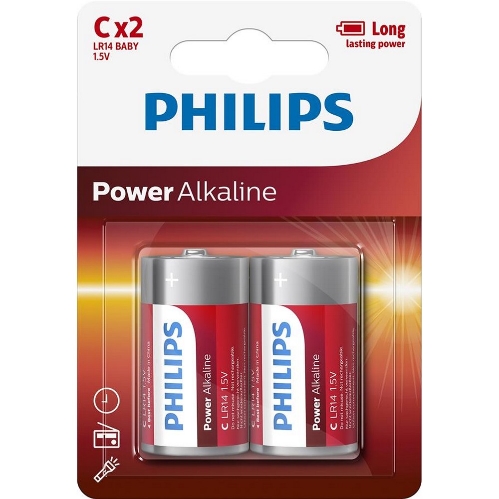 Батарейка Philips Power Alkaline [LR14P2B/10]