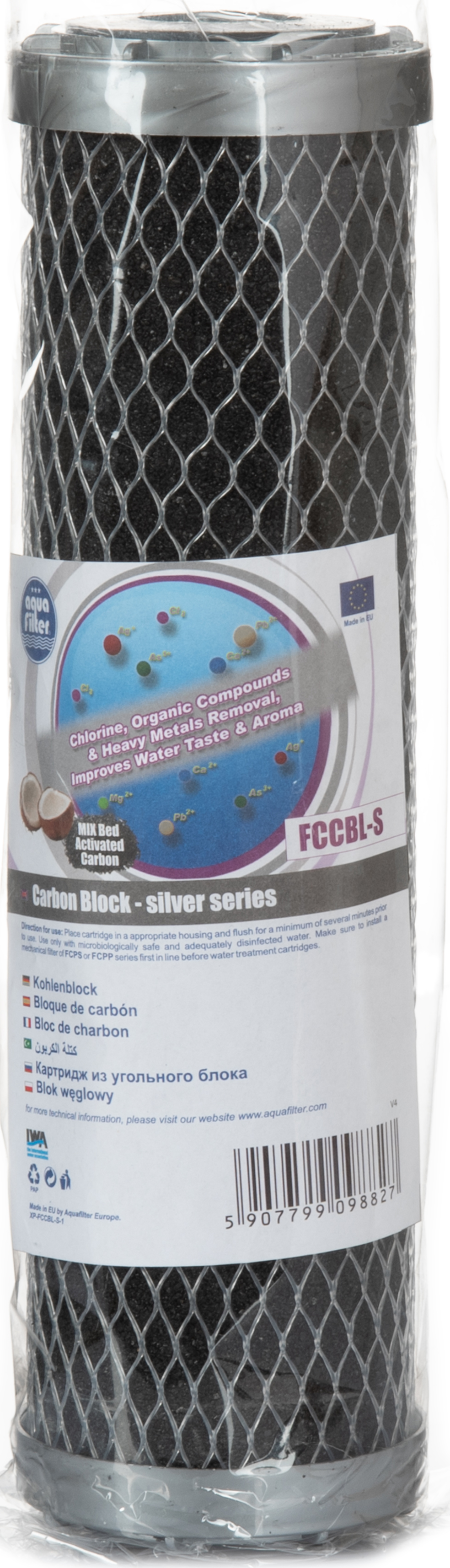 Картридж від хлору Aquafilter FCCBL-S (вугілля) 