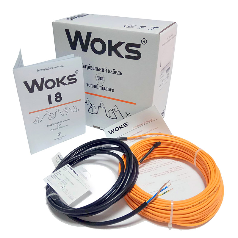 Характеристики тепла підлога woks електрична Woks 18-500 Вт (28м)