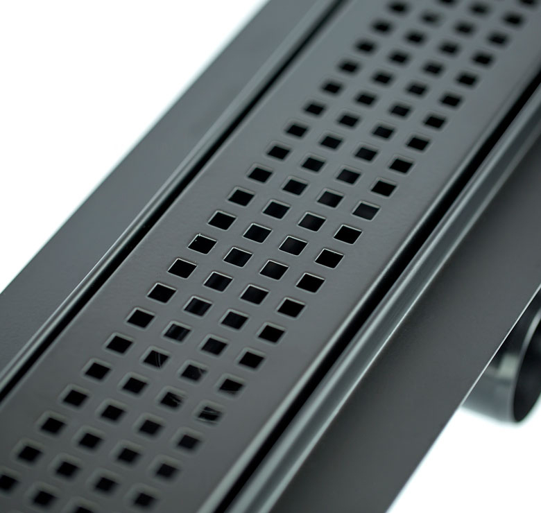 Решетка для трапа Capricorn Cube Black L=800 мм