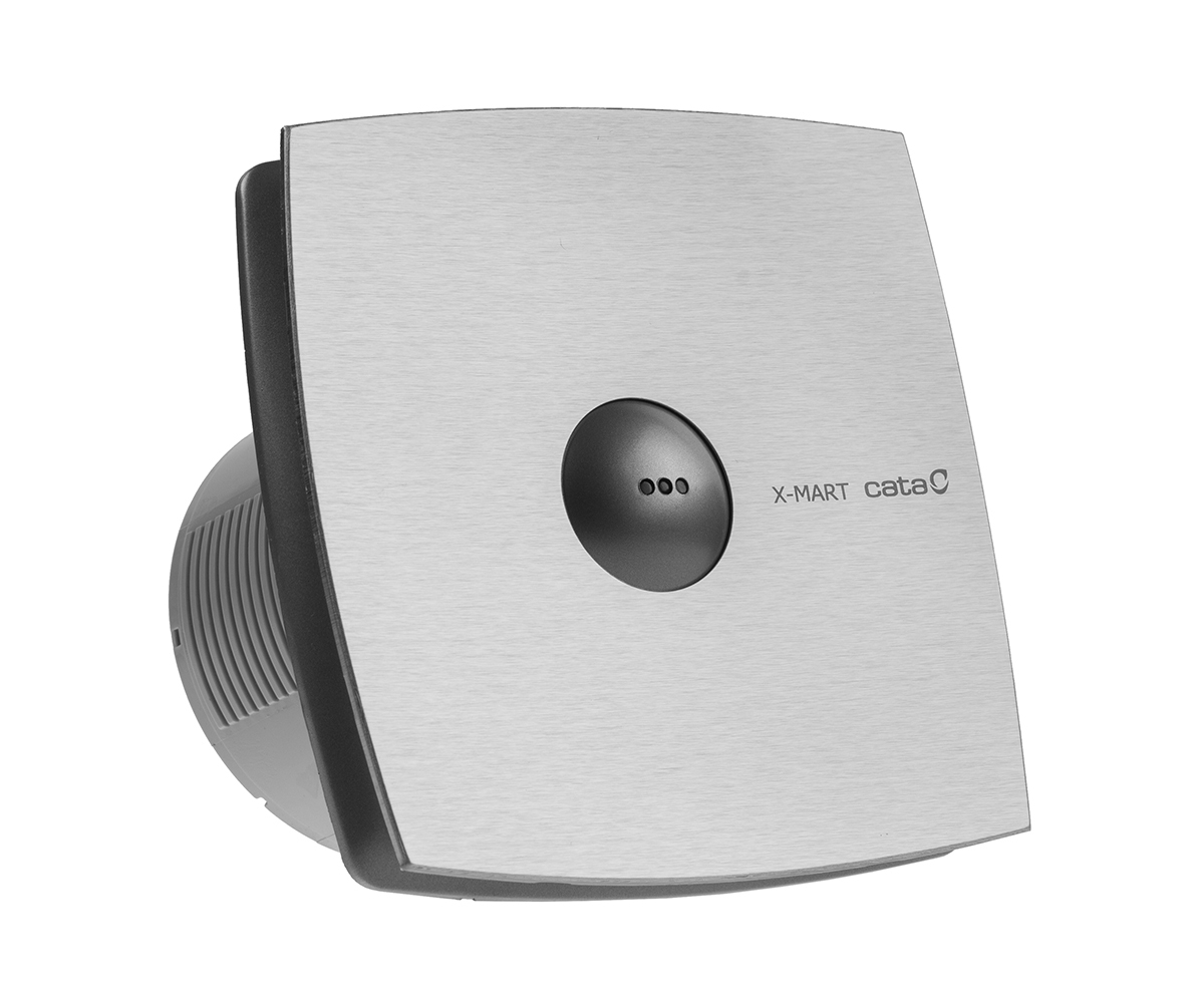 Серый вытяжной вентилятор Cata X-Mart 10 Matic Inox