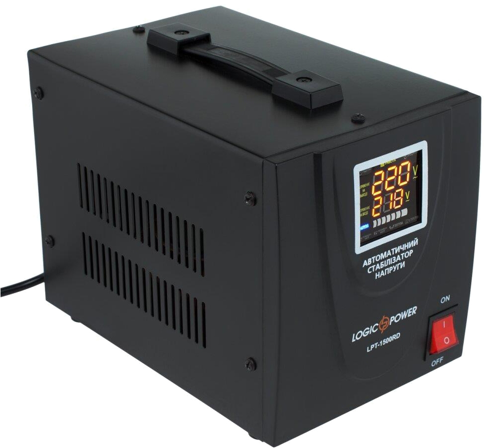 Стабілізатор з розетками LogicPower LPT-1500RD BLACK (1050W) (4437)