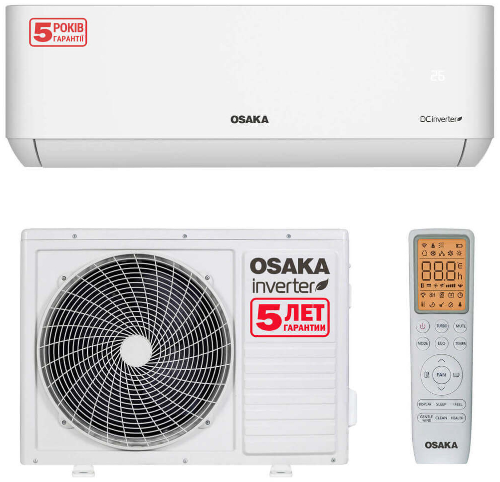 Кондиционер с обогревом до -30°C Osaka Aura DC Inverter STA-09HW (Wi-Fi)