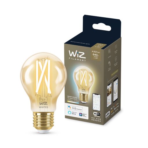 Світлодіодна лампа потужністю 7 Вт WiZ Led Smart E27 7W 640Lm A60 2000-5000К Filament Wi-Fi (929003017401)