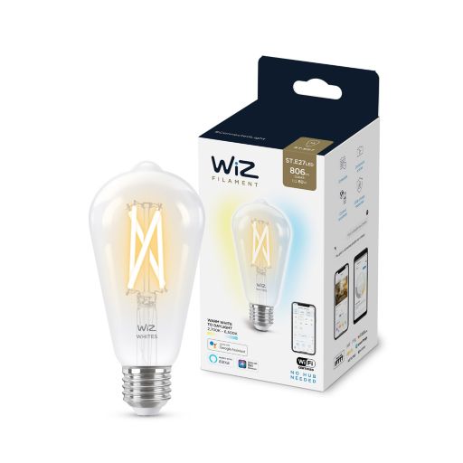 WiZ Led Smart E27 7W 806Lm ST64 2700-6500K Filament Wi-Fi (929003018601)