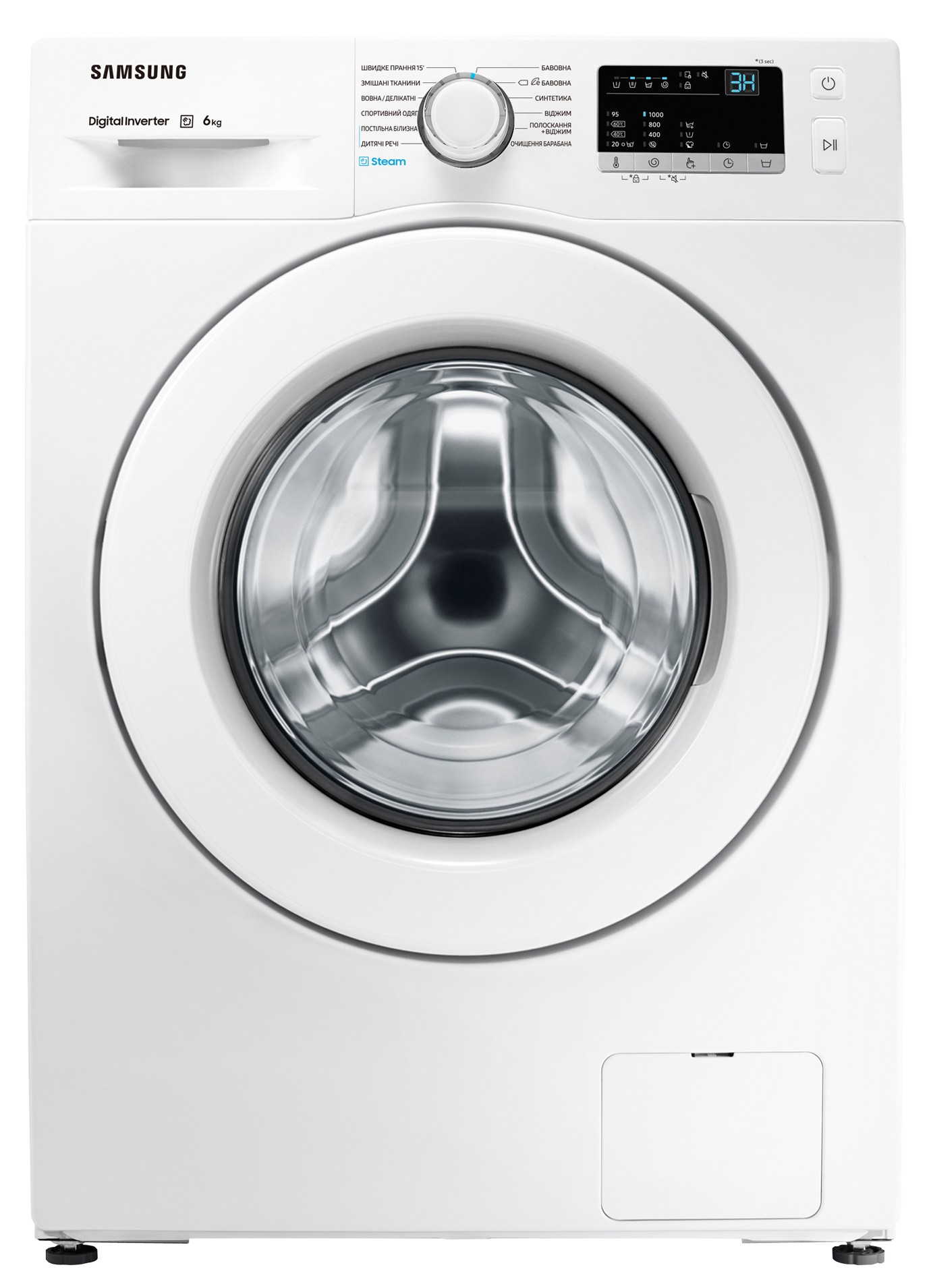 Инверторная стиральная машина Samsung WW62J30G0LW/UA