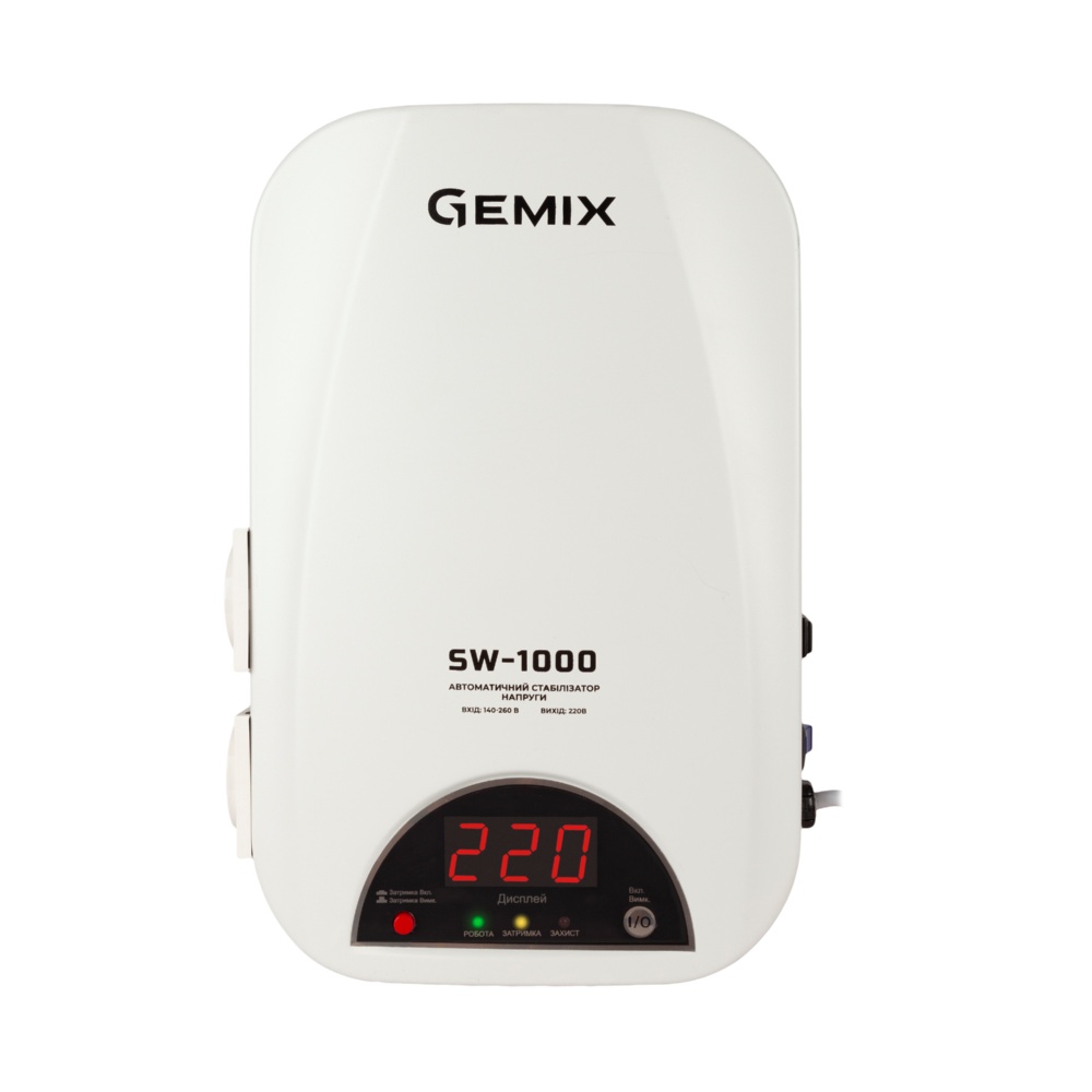 Однофазный стабилизатор напряжения Gemix SW-1000