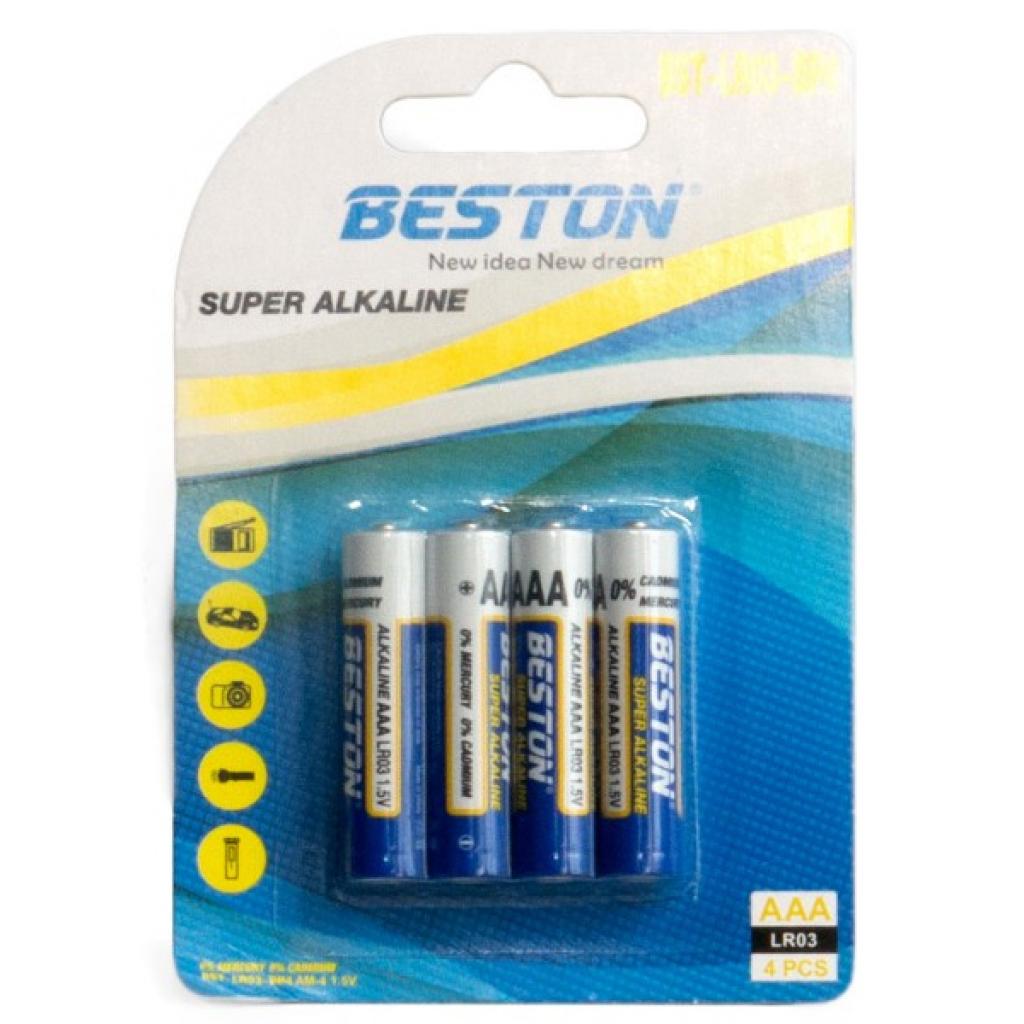 Отзывы батарейка Beston AAA 1.5V Alkaline * 4 (AAB1833)