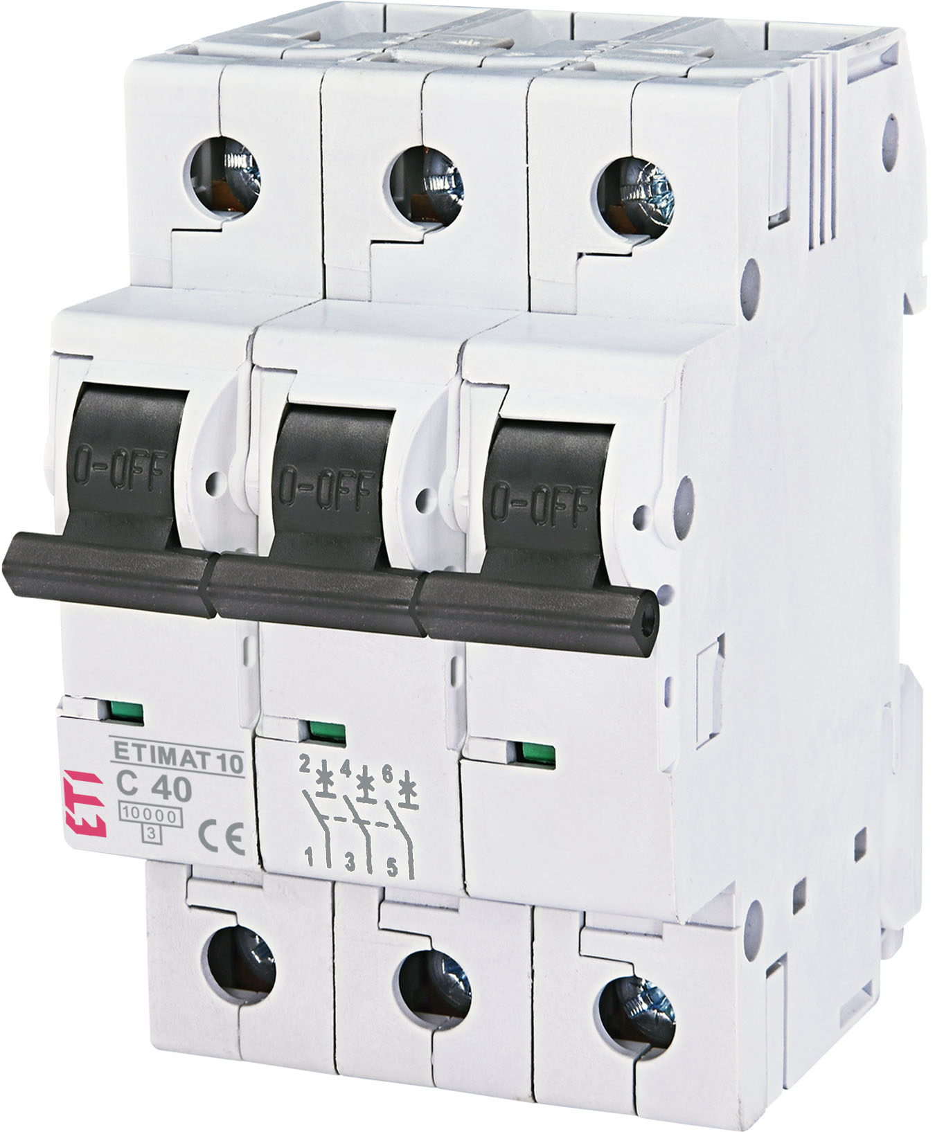 Купить автоматический выключатель ETI ETIMAT 10 3p C40 (002135720) в Полтаве