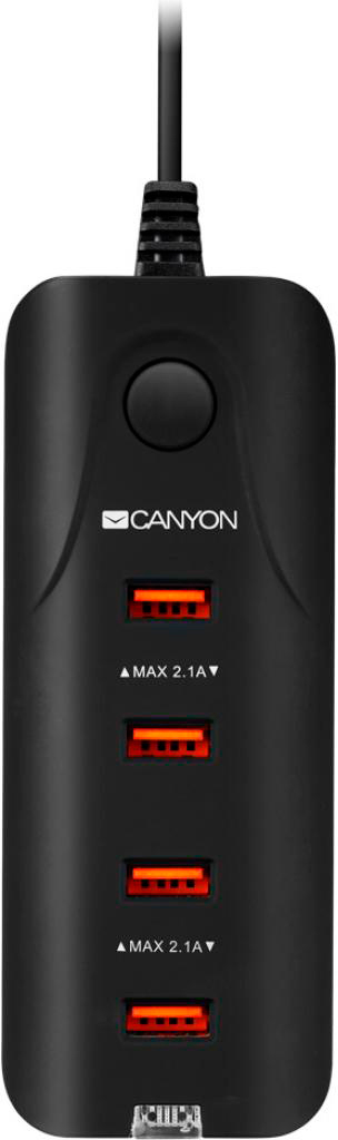 Зарядний пристрій Canyon 4xUSB AC (CNE-CHA09B)
