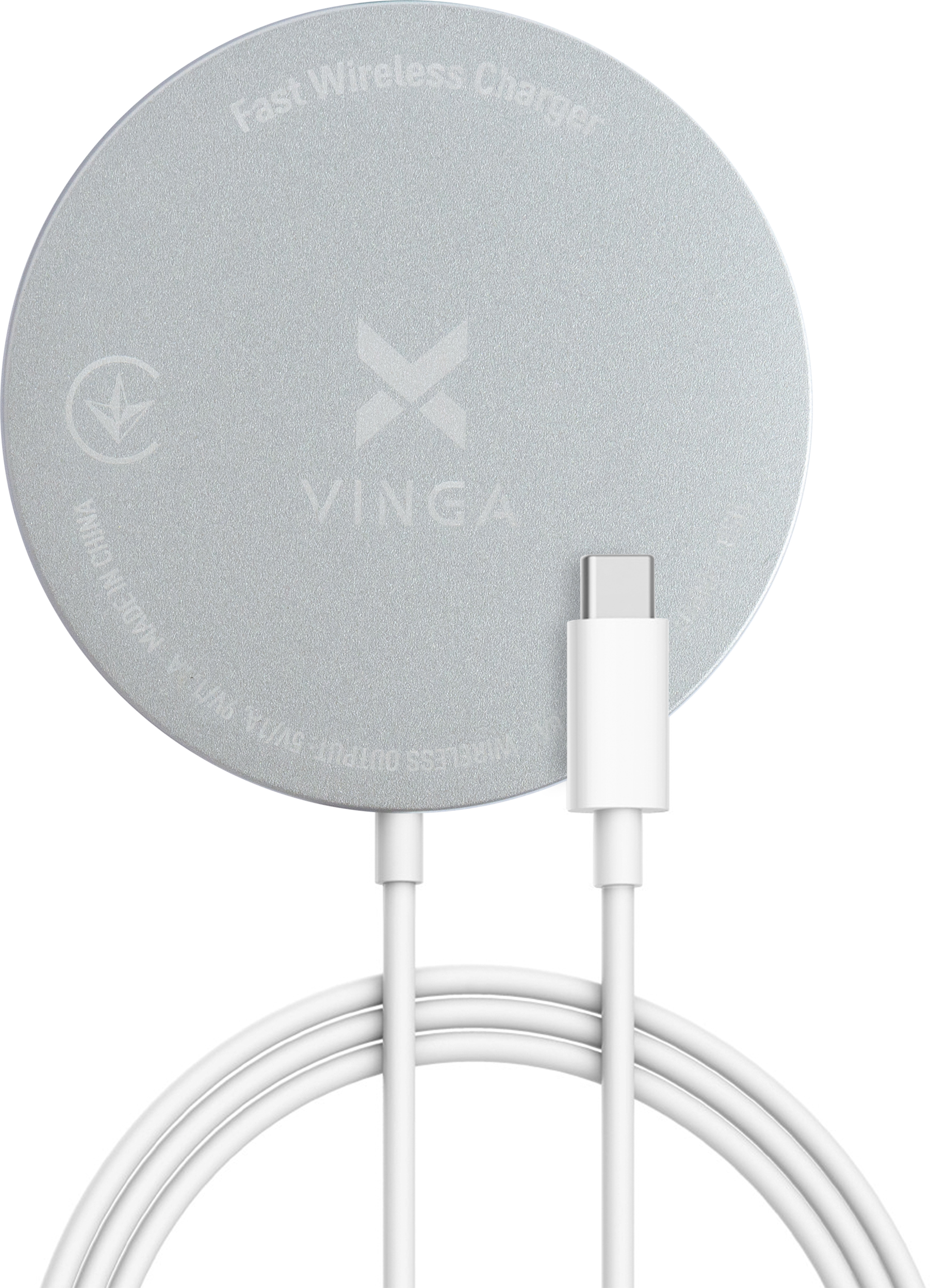 Зарядний пристрій Vinga Magnetic Wireless Charger 10W (VCHAMS) в інтернет-магазині, головне фото