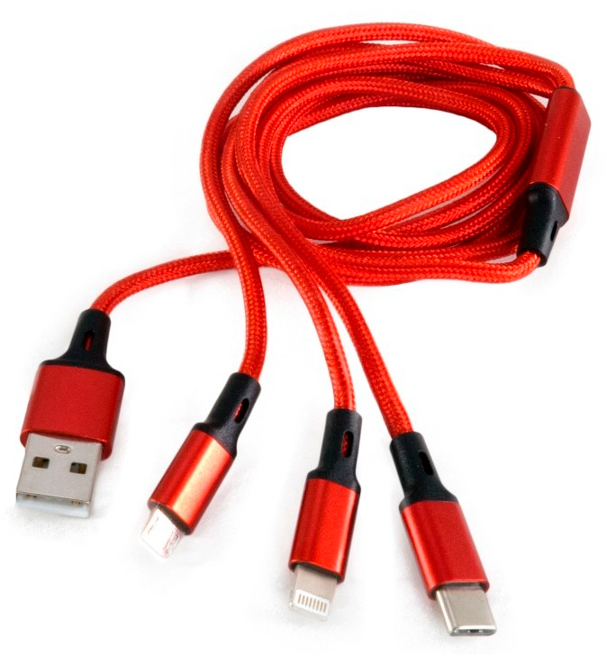 Купить кабель Extradigital USB 2.0 AM to Lightning + Micro 5P + Type-C (KBU1750) в Харькове