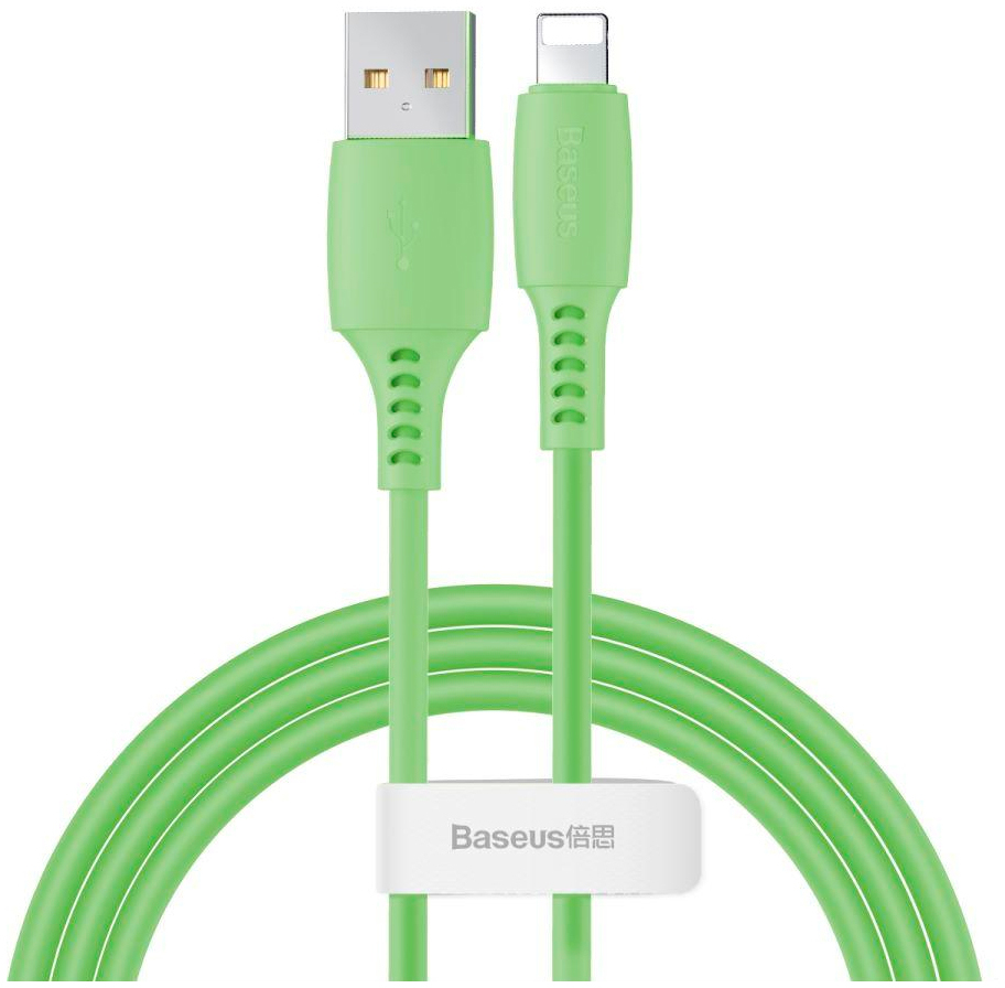 Кабель Baseus USB 2.0 AM to Lightning 1.2m 2.4A green (CALDC-06) в Николаеве