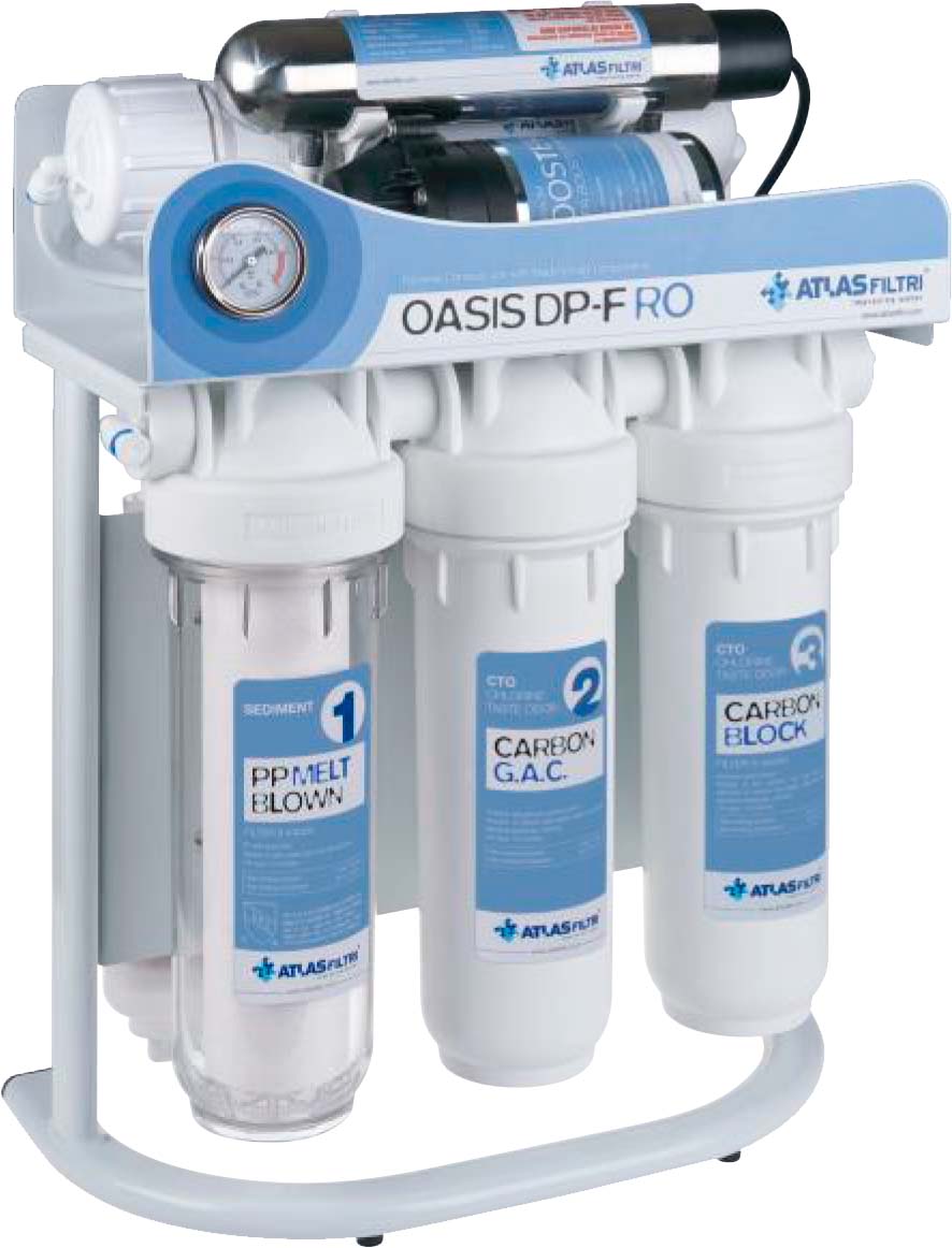 Фильтр для воды Atlas Filtri Oasis DP-F PUMP-UV (УФ-лампа, насос, минерализатор) с каркасом RE6075360 цена 20756.00 грн - фотография 2