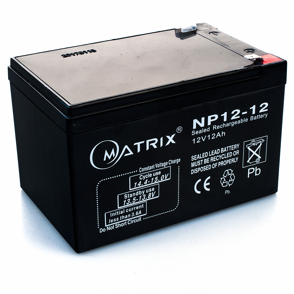 Інструкція акумулятор 12 a·h Matrix 12V 12AH (NP12_12)