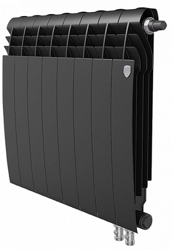 Біметалевий радіатор чорний Royal Thermo BiLiner 500 /Noir Sable VR - 8 секцій (HC-1346229)