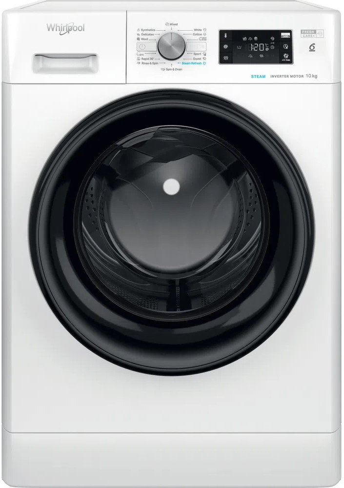 Характеристики стиральная машина с загрузкой 10 кг Whirlpool FFB 10469 BV UA
