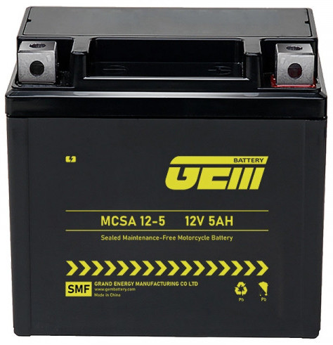 Інструкція акумулятор 5 a·h GEM Battery GS 12-5