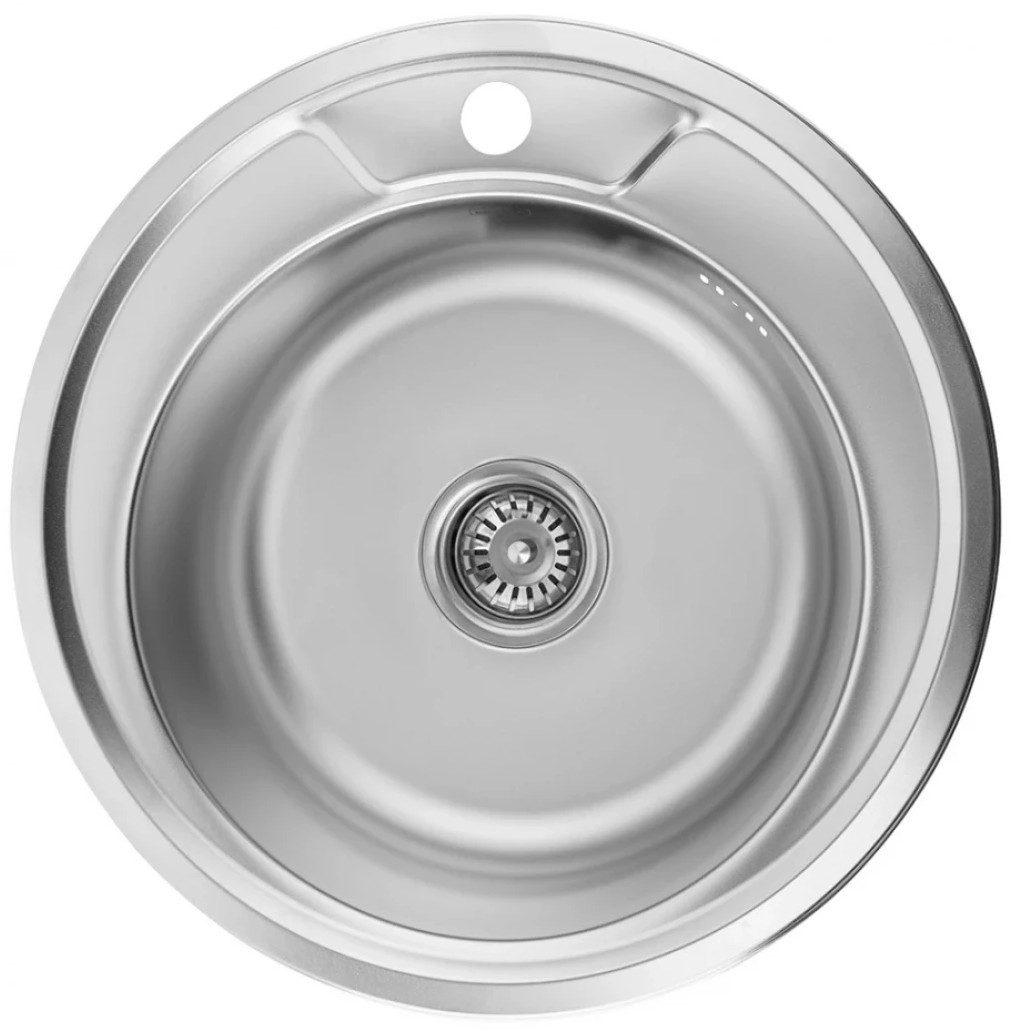 Кухонна мийка Kroner KRP Satin - 490 (0,6 мм) в інтернет-магазині, головне фото
