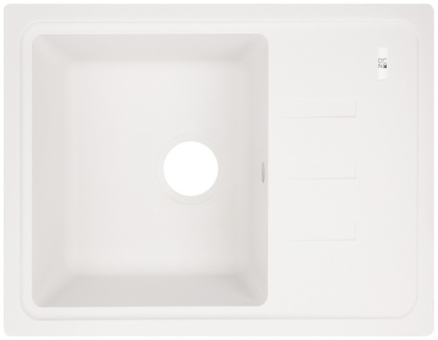 Кухонна мийка біла Lidz 620x435/200 WHI-01 (LIDZWHI01620435200)