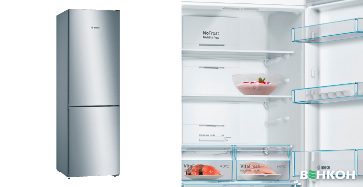 Bosch KGN36VL326 - перший у рейтингу холодильників