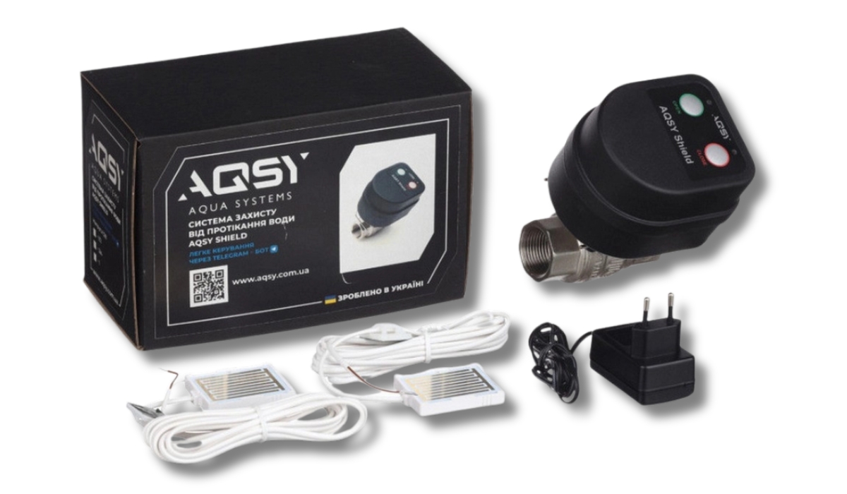 AQSY Shield 1/2 Enolgas+два дротових датчики AQSY WS Simple 3м - хороший вибір у рейтингу систем захисту від потопу