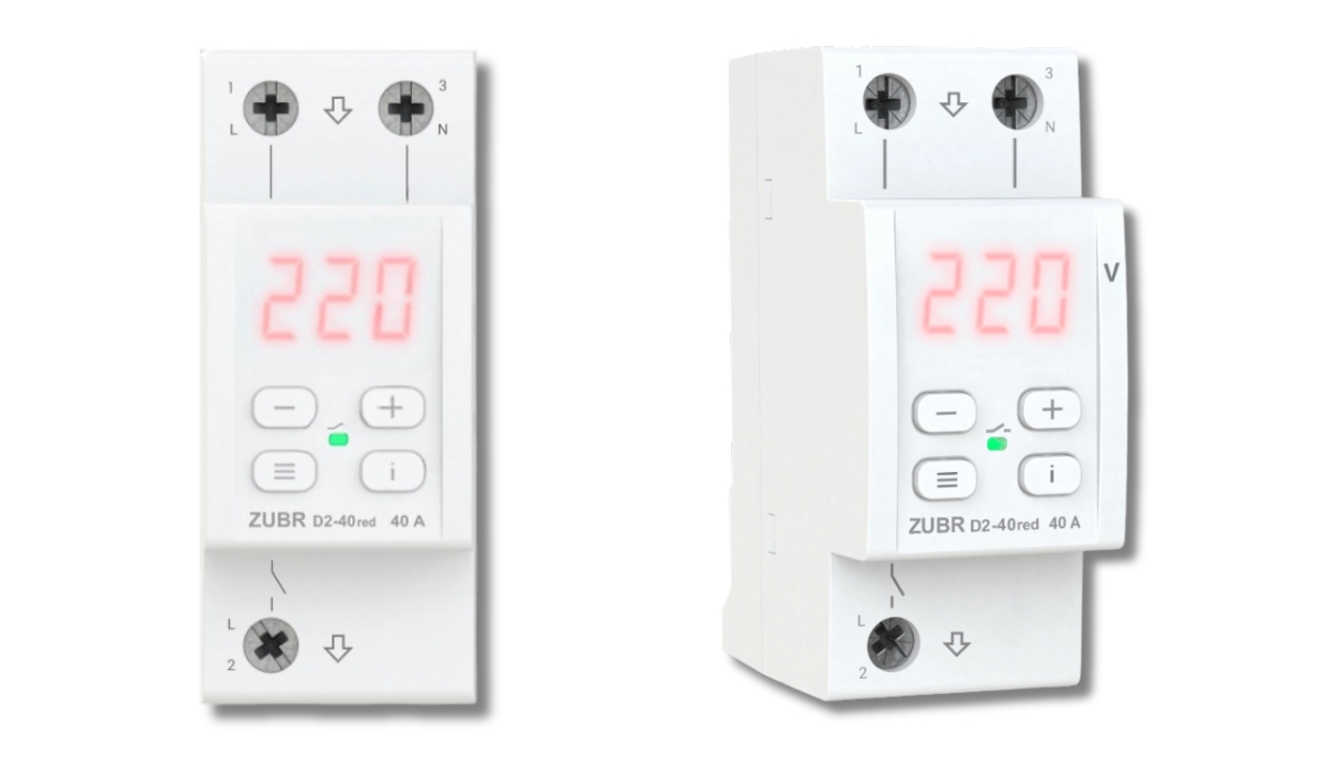 У рейтингу захисних реле напруги краща модель - Zubr D2-40 red