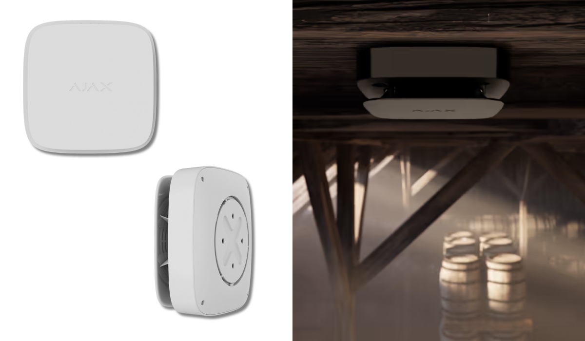 Ajax FireProtect 2 RB (Heat/Smoke) White - хороший датчик температуры в рейтинге лучших