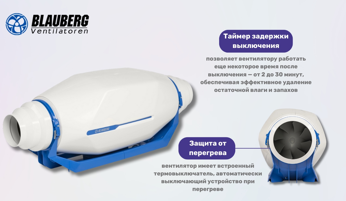 Blauberg inWave 100/125 - в рейтинге лучших канальных вентиляторов