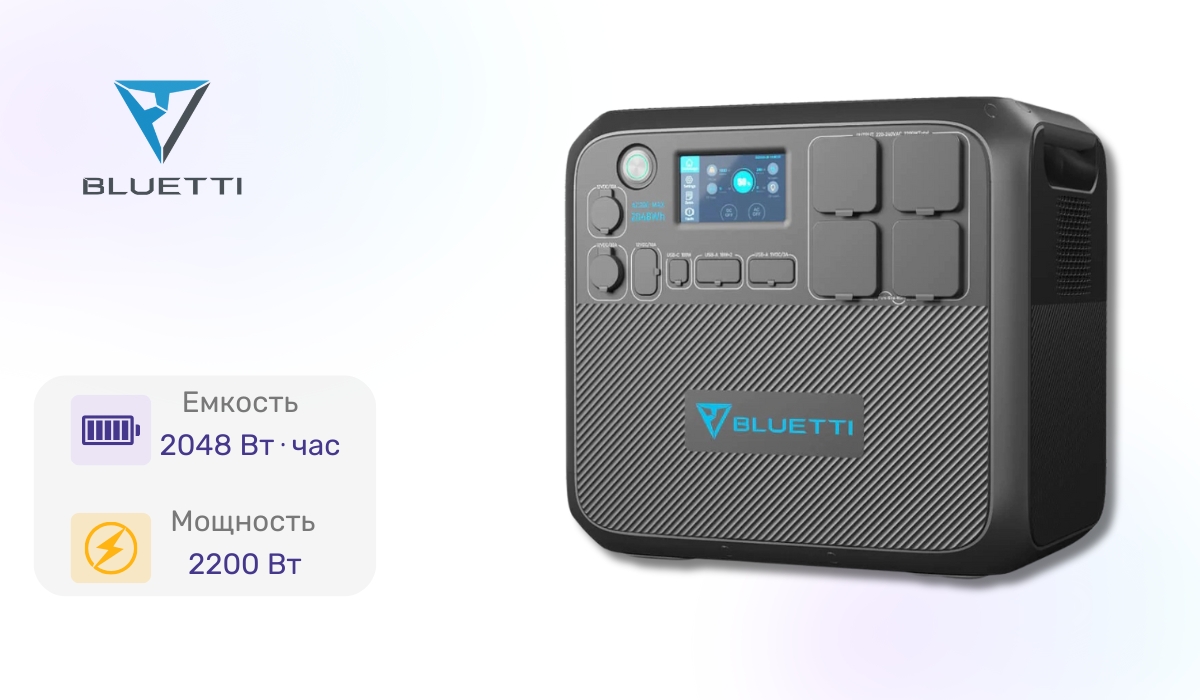 Bluetti AC200MAX - надежная портативная зарядная станция в рейтинге лучших