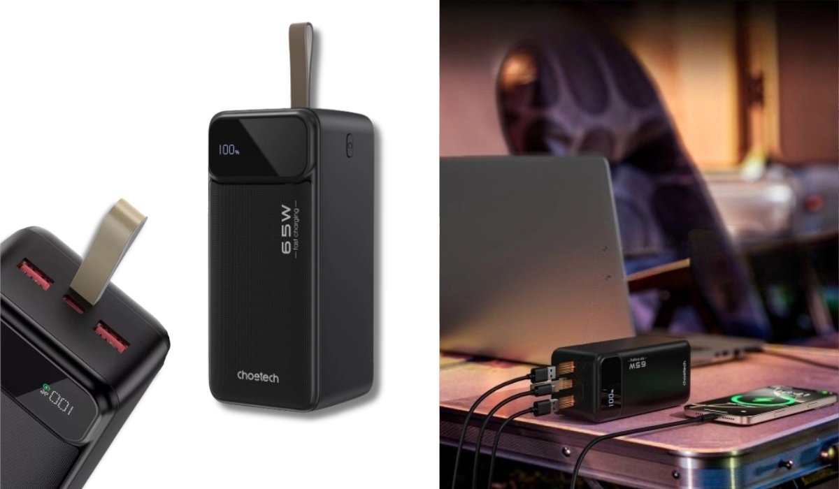 Choetech PD 50000mAh, 65W (B733-CCBK) Black — доступный и емкий повербанк в рейтинге