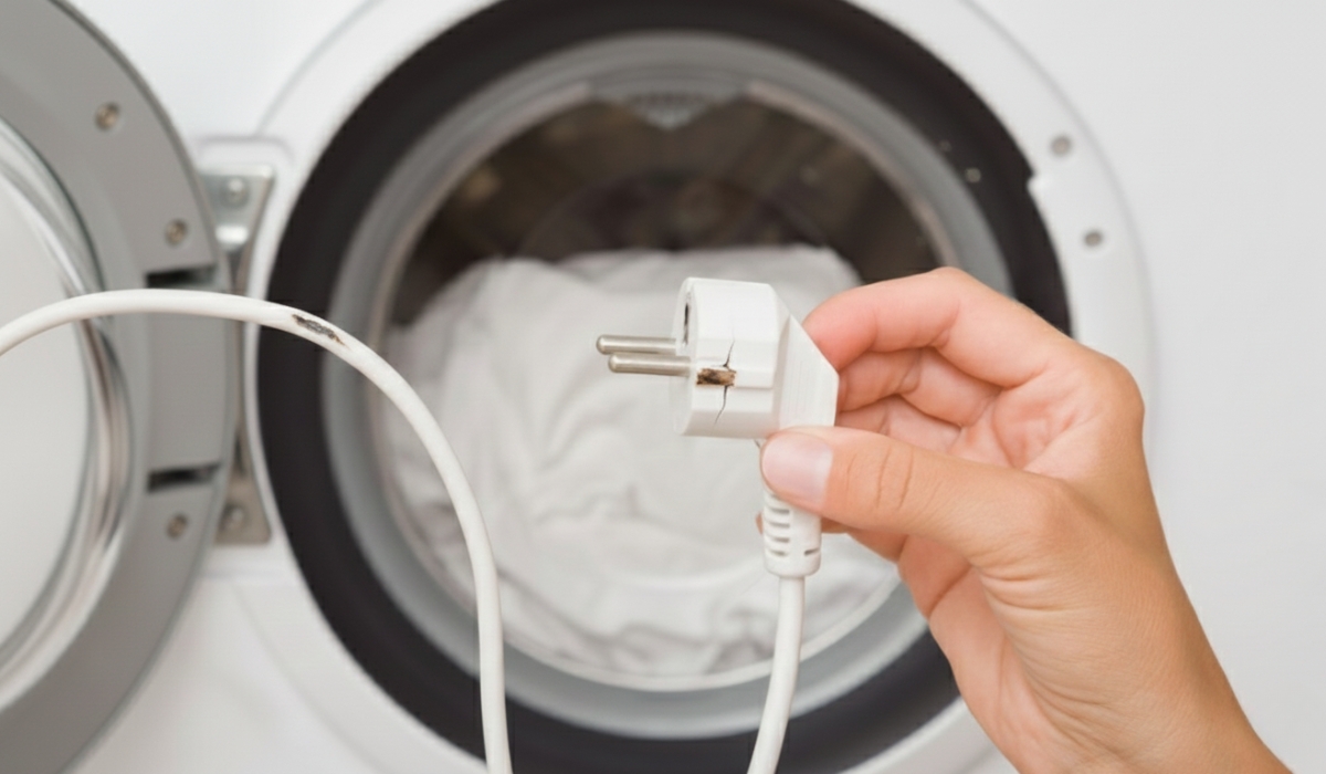 Якщо пральна машина не вмикається, причиною може бути пошкодження дроту