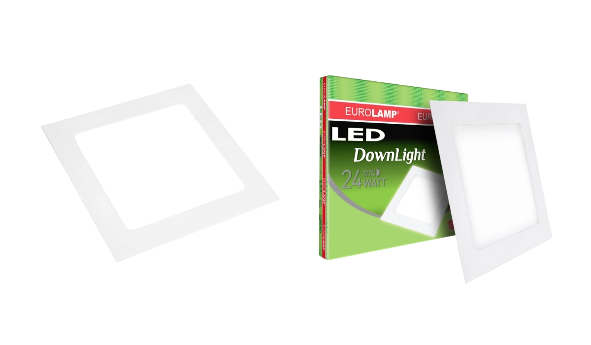 Eurolamp LED Downlight 24W 4000K квадратний - ідеальний вибір для дому в рейтингу світлодіодних LED світильників
