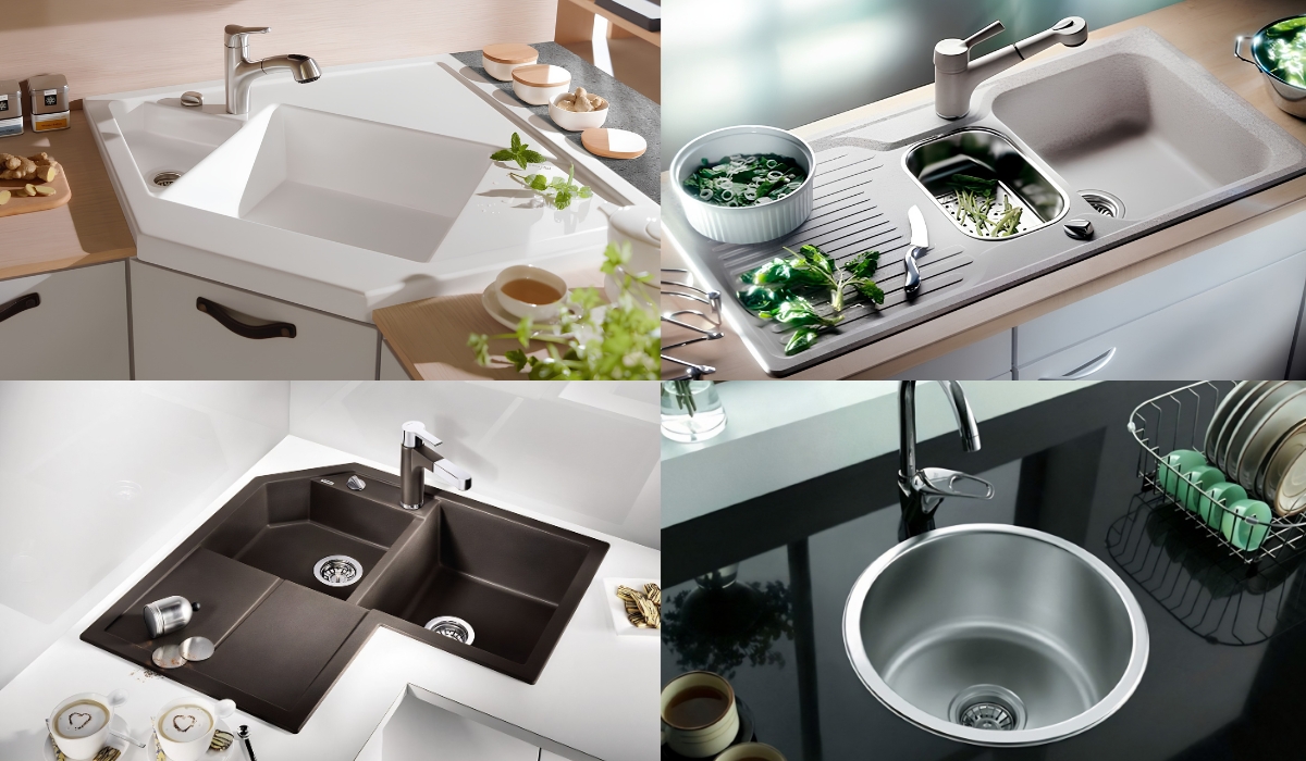 Форма чаши кухонной мойки: какие могут быть варианты