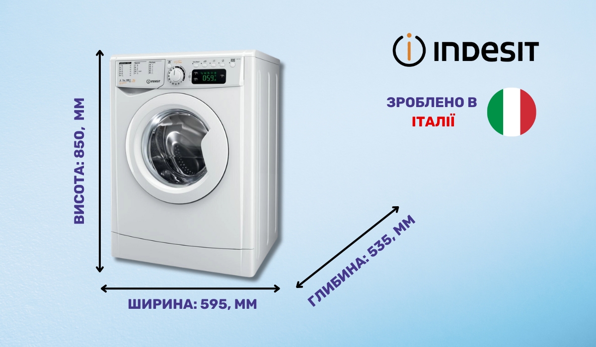 Indesit EWDE 71280 W EU - інноваційна технологія для ідеального прання та сушіння в рейтингу машин