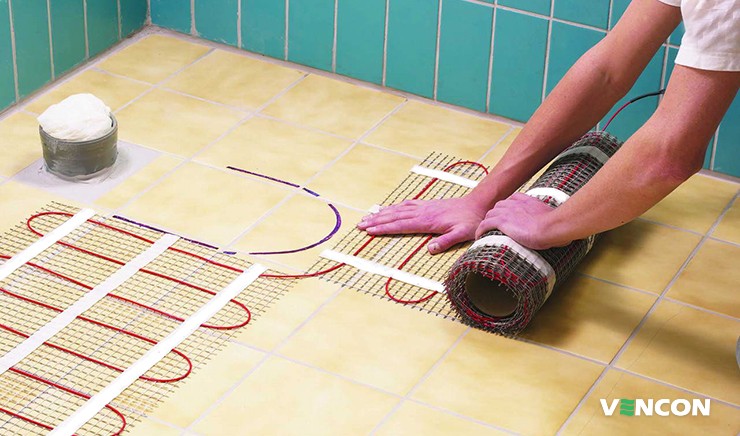 Монтаж электрического теплого пола под плитку своими руками: пошаговая инструкция