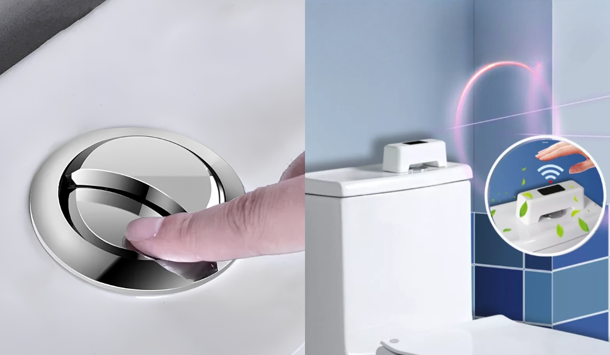 Какие существуют варианты выбора инсталляции в зависимости от способа управления смывом?