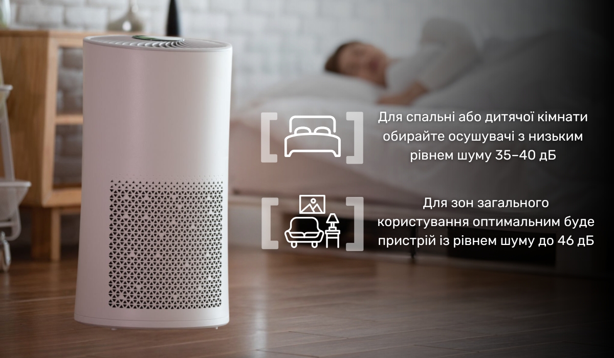 Рівень шуму осушувача повітря: який вибрати для різних приміщень