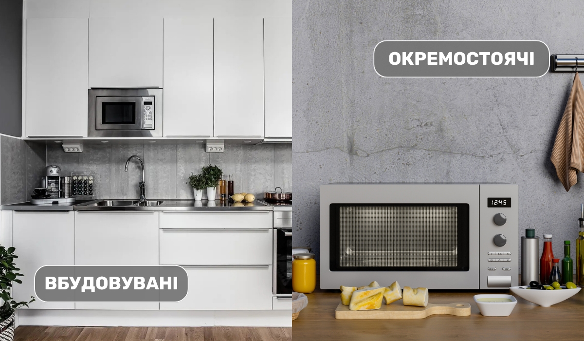 Розміщення мікрохвильовки: які можуть бути варіанти встановлення