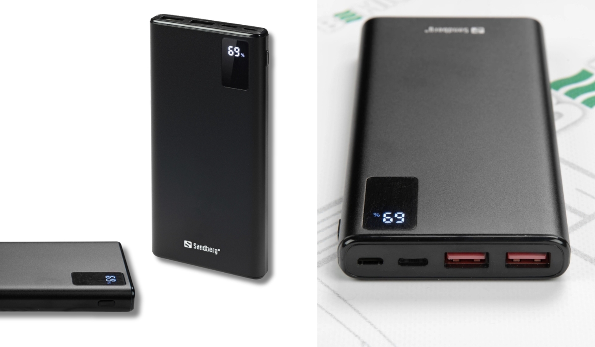 Sandberg 10000mAh, PD (20W), QC3.0, USB Type-C, USB-A*2 (420-58) - отличный выбор среди лучших повербанков