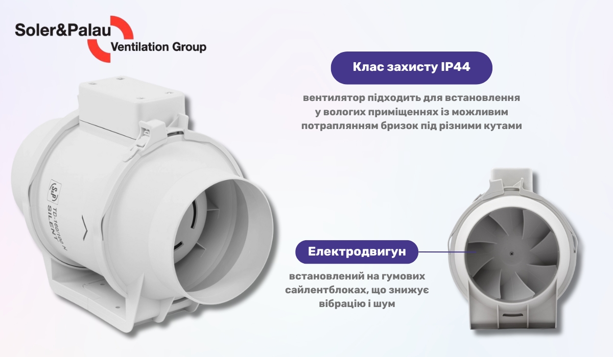Soler&amp;Palau TD-160/100 N Silent - кращий побутовий канальний вентилятор