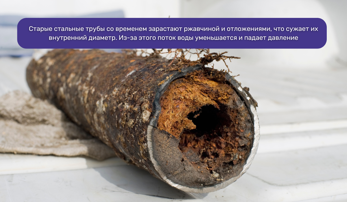 Способ решения проблемы слабого напора: замена старых стальных труб