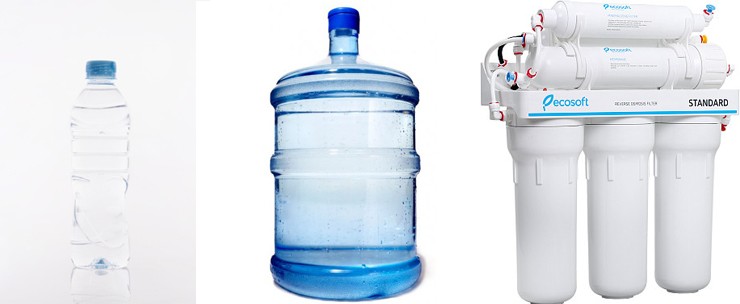 Економічна сторона використання фільтра зворотного осмосу і бутильованої води