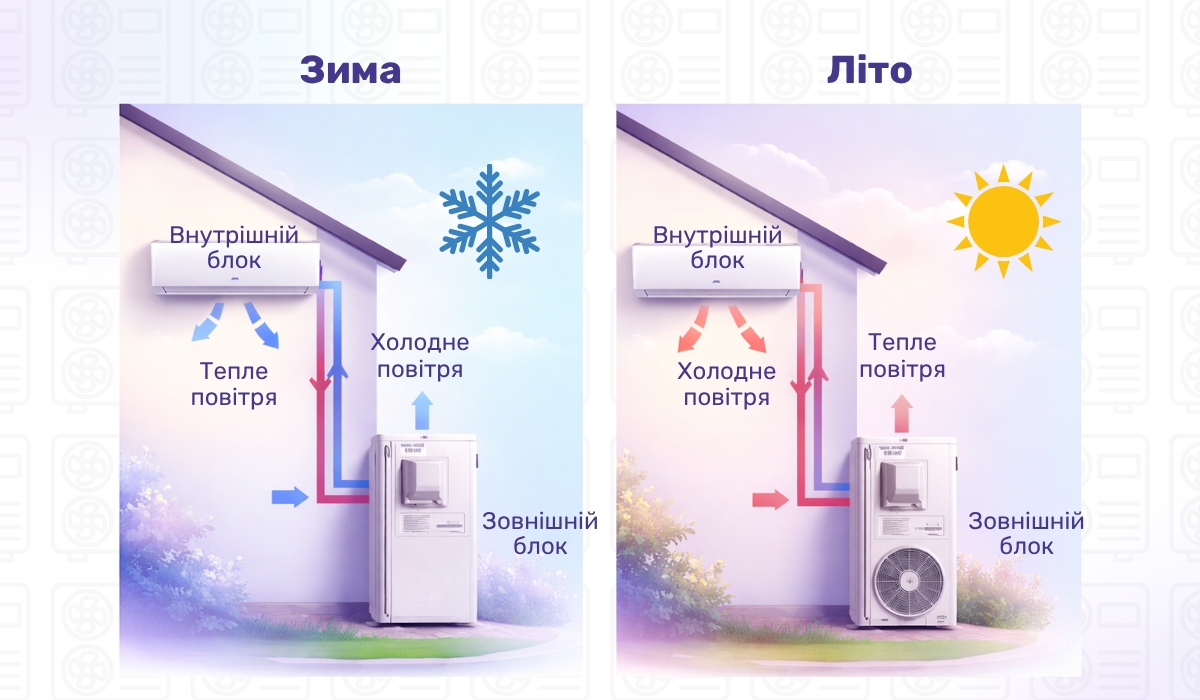 Тепловий насос «повітря-повітря»: принцип роботи