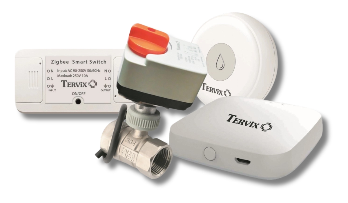 Система захисту від потопу Tervix Premium ZigBee Water Stop на 1 трубу 1/2" (4912621) - надійна модель у рейтингу систем захисту від потопу