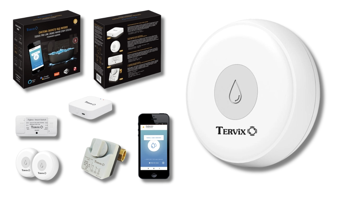 Tervix ZigBee Water Stop на 1 трубу 1/2" (4912611) - краща позиція в рейтингу систем захисту від потопу