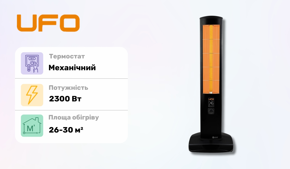 UFO ERC-S 2300W 220-230V (UFO Erciyus Smart 23) - надійний інфрачервоний обігрівач у рейтингу найкращих
