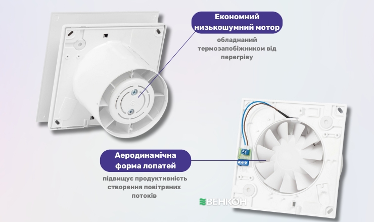Вентс 100 Солід Л - витяжний вентилятор зі зворотним клапаном
